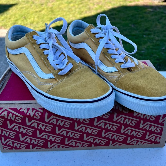 VANS Old Skool Leather & Canvas Skate Shoes Sneakers Size W 9 M 7.5 - Picture 2 of 5